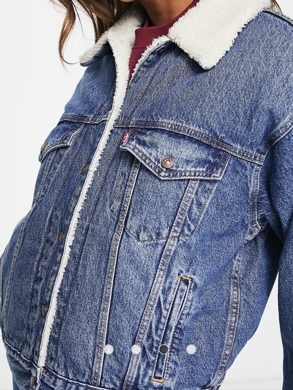 Levi’s Women’s 90's Sherpa Tucker Jean Jacket size Medium
